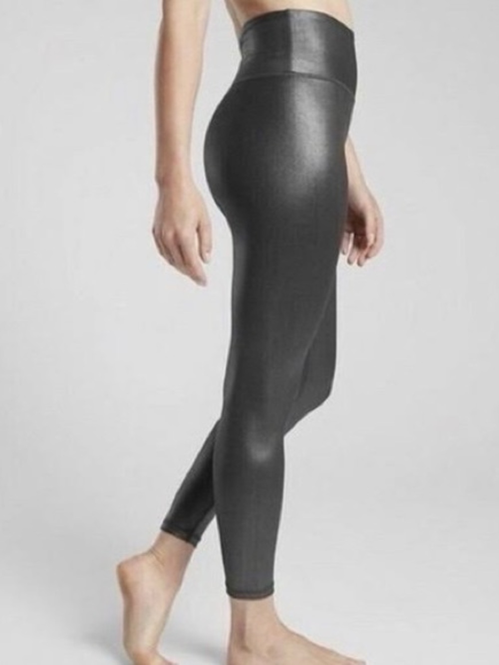 Athleta Charcoal Elation Ultra High Rise Shimmer Tight